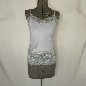 WHBM silver lace cami
